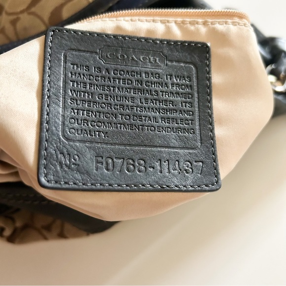 Coach Logo Jacquard Bleecker Bucket Shoulder Bag Purse 11437 - Picture 2 of 8